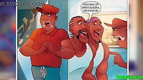 Basketball stars get their asses pounded by big black cocks in intense hentai scene