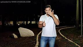 Watch this blonde suck big cock bent over outdoors?