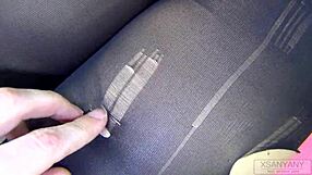 tore pantyhose fucked with toy for fan xsanyany