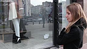 Malvina Strips and Rips Clothes in Shop!