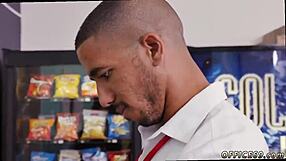 Detailed gay office sex scenes in porn video class.