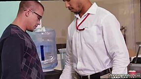 Detailed gay office sex scenes in porn video class.