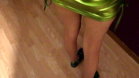 Italian Teen Shows Off Legs in Thong and Panties.