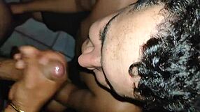 the gay dude gets milk in his mouth during intense scene