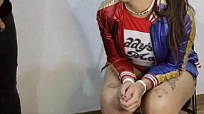 harley quinn seduces guard, milks his cock for escape, gets filled with cum