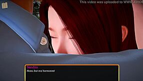 Redhead Big Tits Star in My New Family Anime 370