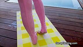 Wow! Personal Trainer Drills Deep Poolside!