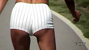 Just went out to the beach wearing very very tight short shorts while rollerblading