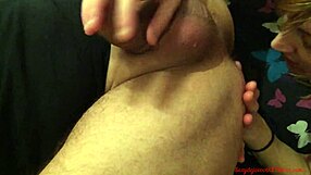 i'm getting my mouth and face covered in cum from this blowjob.