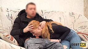 Sexy redheaded maid in home made video is frantic in sex to clear her dues