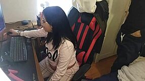 Barely legal MILF enjoys a steamy encounter while giving a show for her room mates