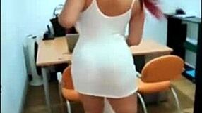 Zamira Culona in Costume Teases with Aleja at Ecuador Match