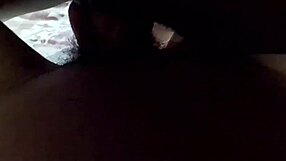 Scoping black pussy till she squirts on snowy day.