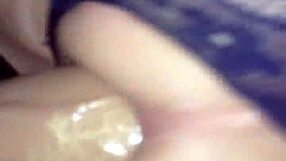 Amazing homemade fucking with huge dildo