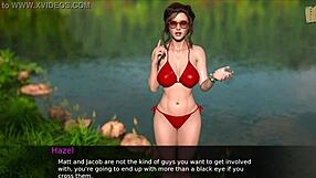 Hot brunette teen flirts hard to nurse back intense pleasure.