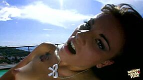 Tall Young Guy Stuffs His Girl's Anus With Intense Appetite By The Pool