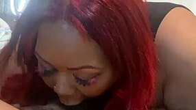 बिग टिट रेडहेड बिग ब्लैक कॉक्स चूसना पसंद करती है