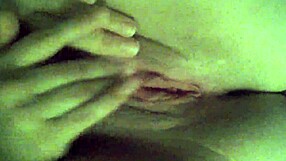 girlfriend fingering her wet shaved pussy to orgasm