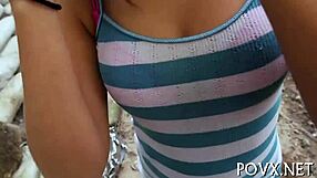 hey, check this teen 18+ giving a blowjob outdoors