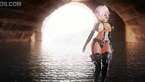 Big anime boobs in Mashu Kyreilight R18 action