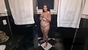 Enjoying A Delicious Little Bath In The Tub