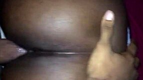 ebony couple getting wild in doggystyle with bent over ass 😏