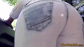 Watch this gorgeous teen get plowed outdoors after fingering.