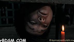 क्या तू तैयार है इस गैग्ड स्लट की टाइट चूत को जोर से ठोकते देखने के लिए?