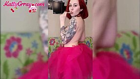 Candy girl fingering sex toys and teasing with lollipop