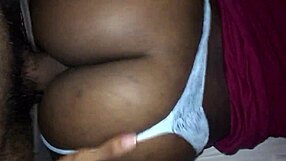 ebony couple getting wild in doggystyle with bent over ass 😏