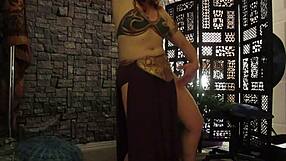 hotwife steffi princess dances with her pussy at halloween