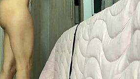 i set up a hidden cam in my mother-in-law's room and caught her cameltoe through panties, then jerked off at night