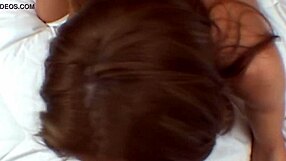 Pretty beautiful babe rubs dick in her face during sexy oral masturbation session