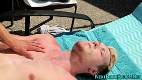 gay athlete participates in outdoor amateur events with bodybuilders