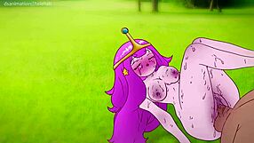 Princess Bubblegum Screwed in Park for Chocolate Bar in Wild Hentai Adventure Time 2D Anime