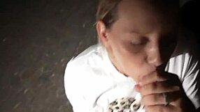 Blonde couple bangs a pregnant chick roadside without getting caught