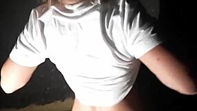 Blonde couple bangs a pregnant chick roadside without getting caught