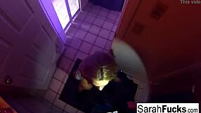 Can Pornstar Sarah Jessie Handle A Hardcore BJ In The Bathroom?