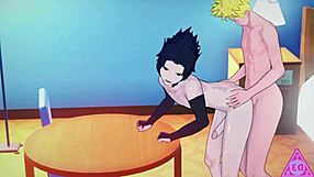 uncensored anime hentai of wild gay sex adventure between Sasuke and Naruto
