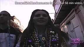 party girl flashing her nude body all day