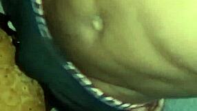 Little ghetto slut bent over for rough quickie pussy fucking