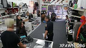 Amateur Gets Shown The Back Room Where This Babe Gets Screwed