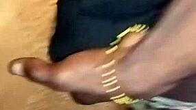 Little ghetto slut bent over for rough quickie pussy fucking