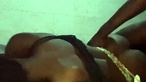 Little ghetto slut bent over for rough quickie pussy fucking