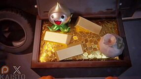 Junker queen catches a guy stealing and takes control in this 3d cartoon