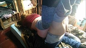 Latina Couple Fucks Doggystyle In The Dark Then Turns On Led!