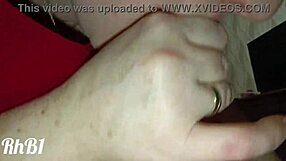 Closeup blowjob and handjob on big cock leading to cumshot