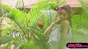 Gloria Sol Strips Naked Outdoors! Beautiful Brunette Teen Rips Clothes in Erotic Compilation!