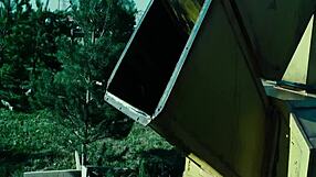 silent night featuring a sexy topless girl with brunette hair and big boobs