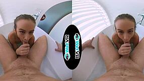 Bath Creeper Fills Step Sister in VR POV